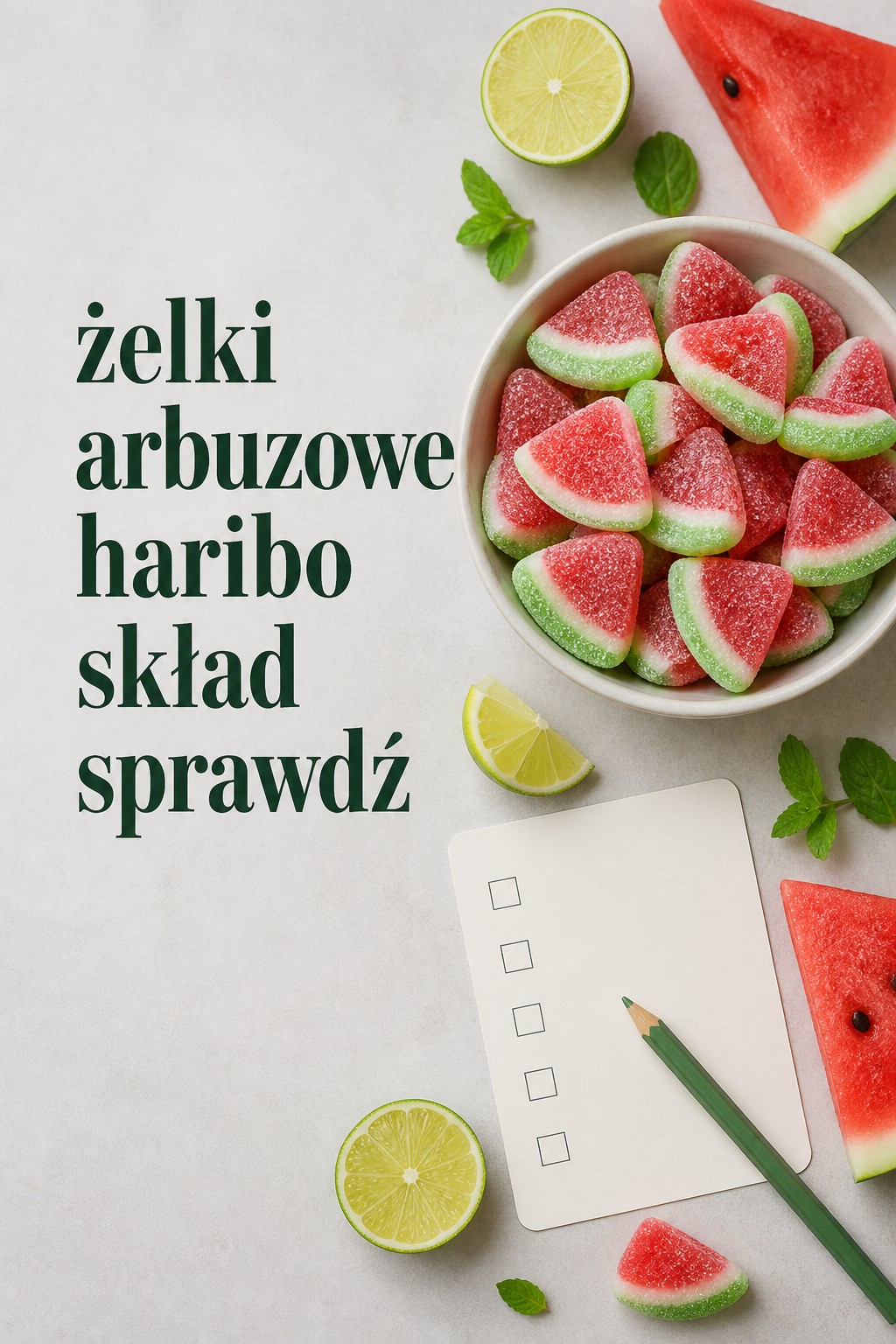 Żelki arbuzowe haribo skład żelki arbuzowe haribo i karta do sprawdzania składu