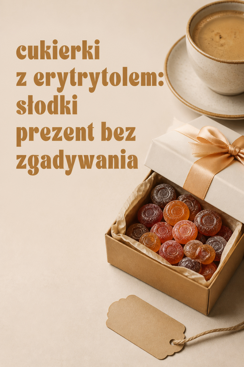 Cukierki z erytrytolem prezent Cukierki z erytrytolem w neutralnym pudełku prezentowym