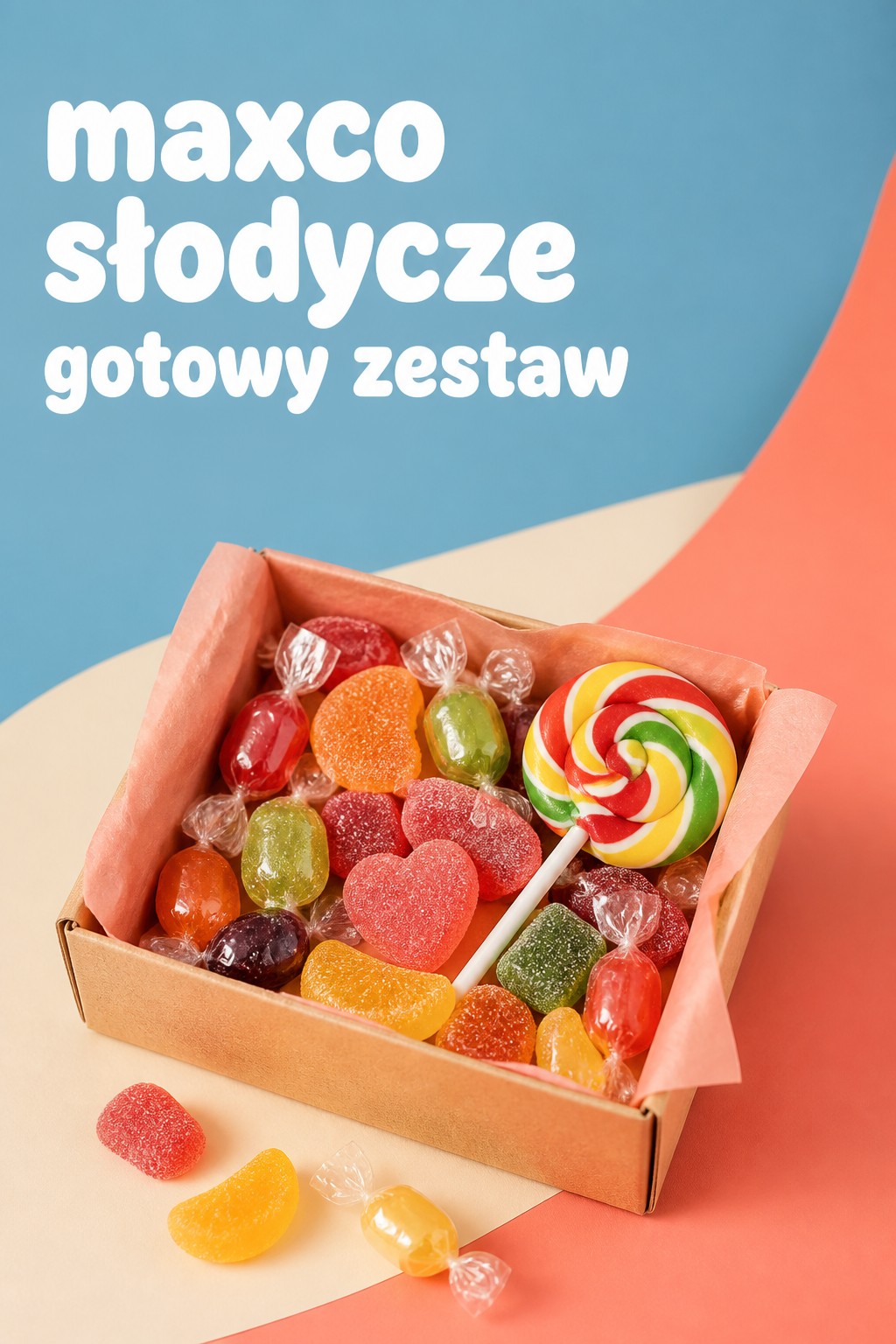maxco słodycze w małym gotowym zestawie prezentowym