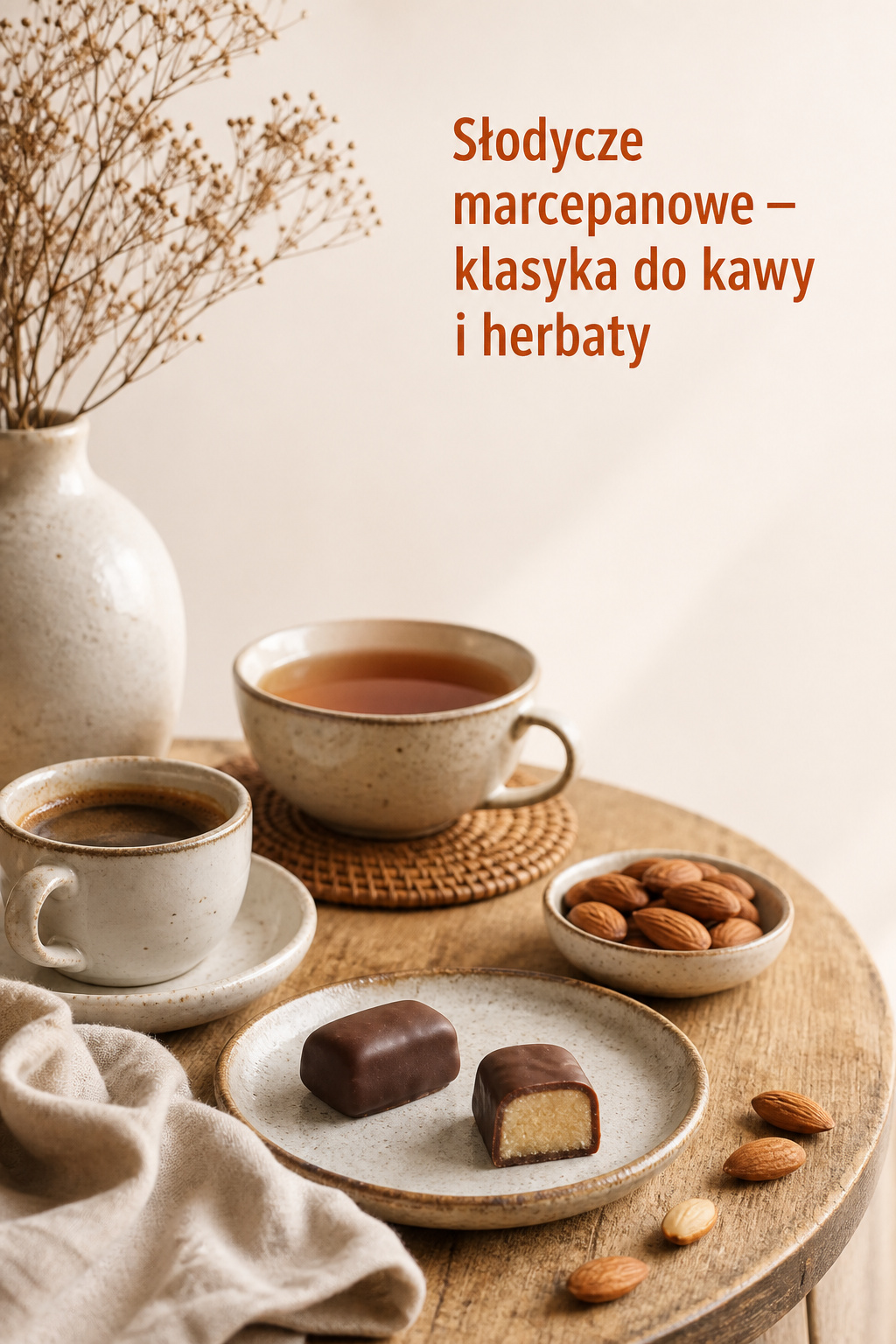 Słodycze marcepanowe kawa Słodycze marcepanowe podane do kawy i herbaty