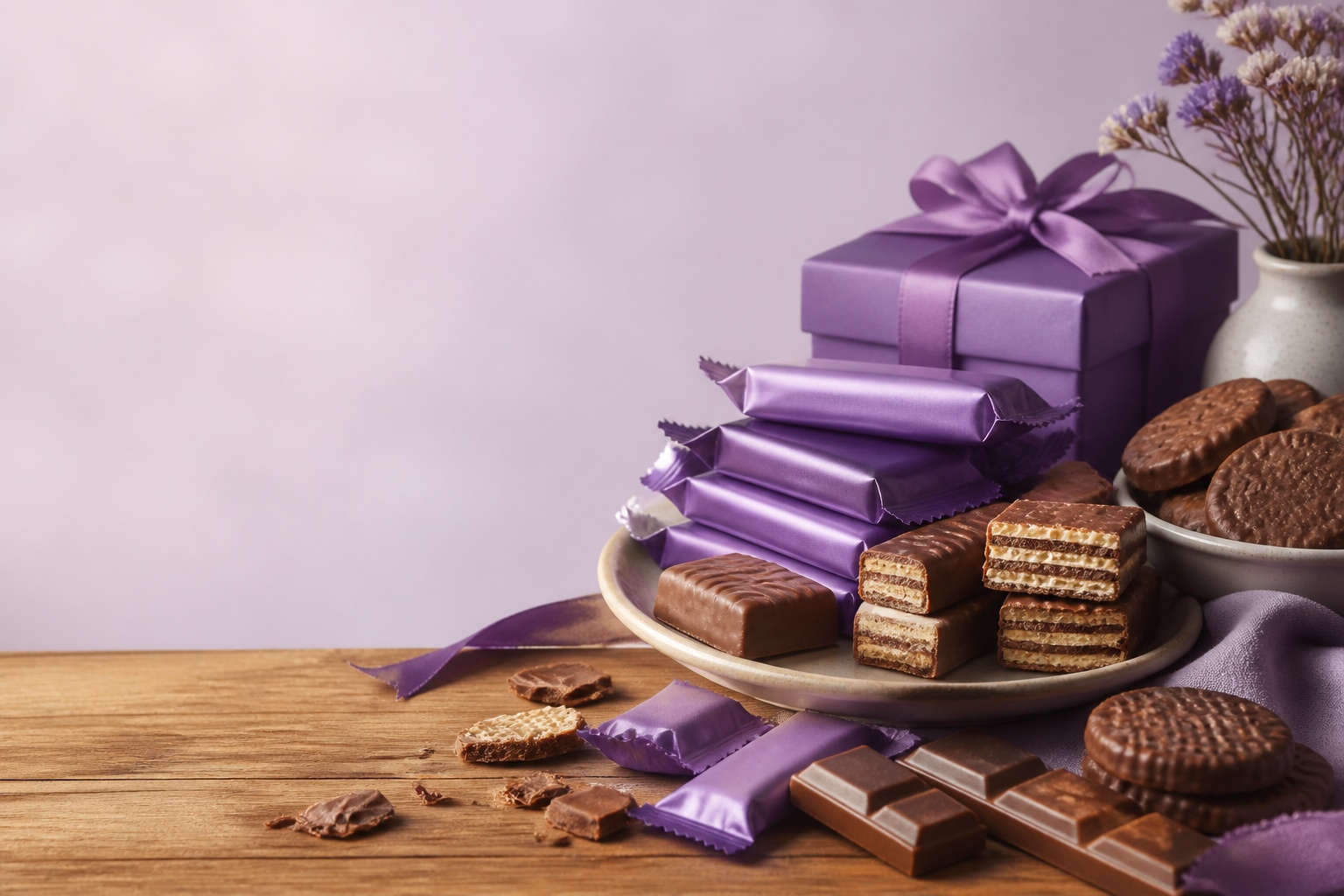 słodycze milka allegro w prezentowym zestawie czekolad wafli i ciastek