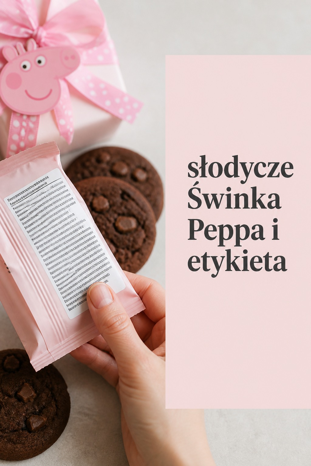 Słodycze Świnka Peppa i etykieta słodycze Świnka Peppa i etykieta produktu