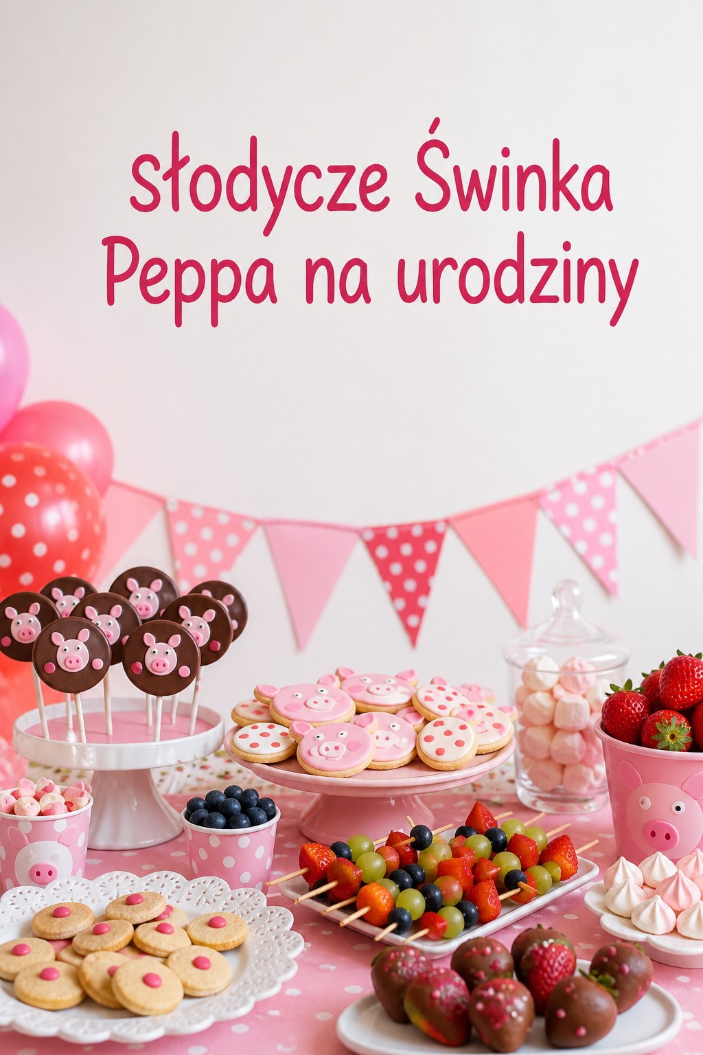 Słodycze Świnka Peppa na urodziny słodycze Świnka Peppa na urodzinowy stół