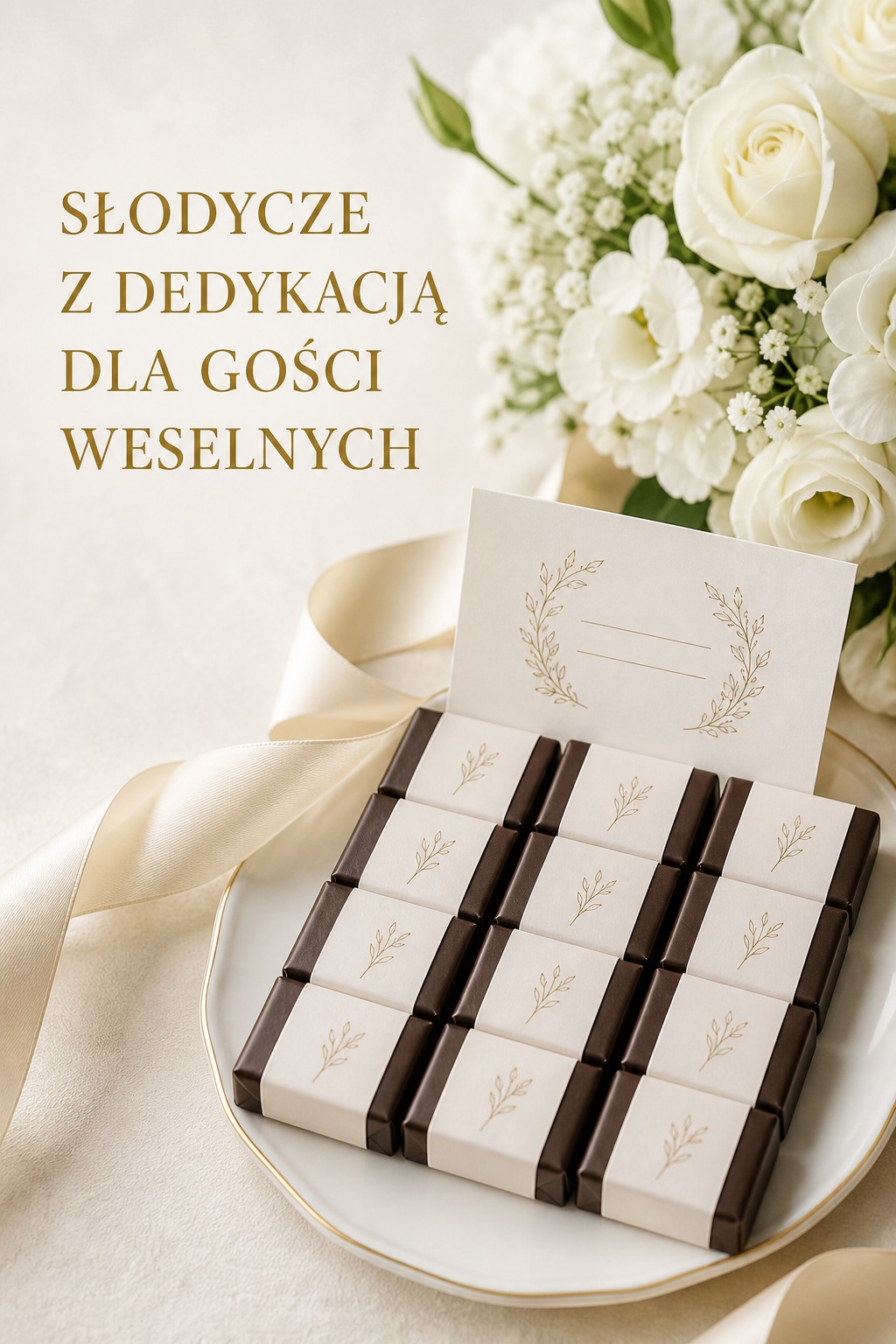 Słodycze z dedykacją dla gości weselnych słodycze z dedykacją dla gości weselnych, czekoladki