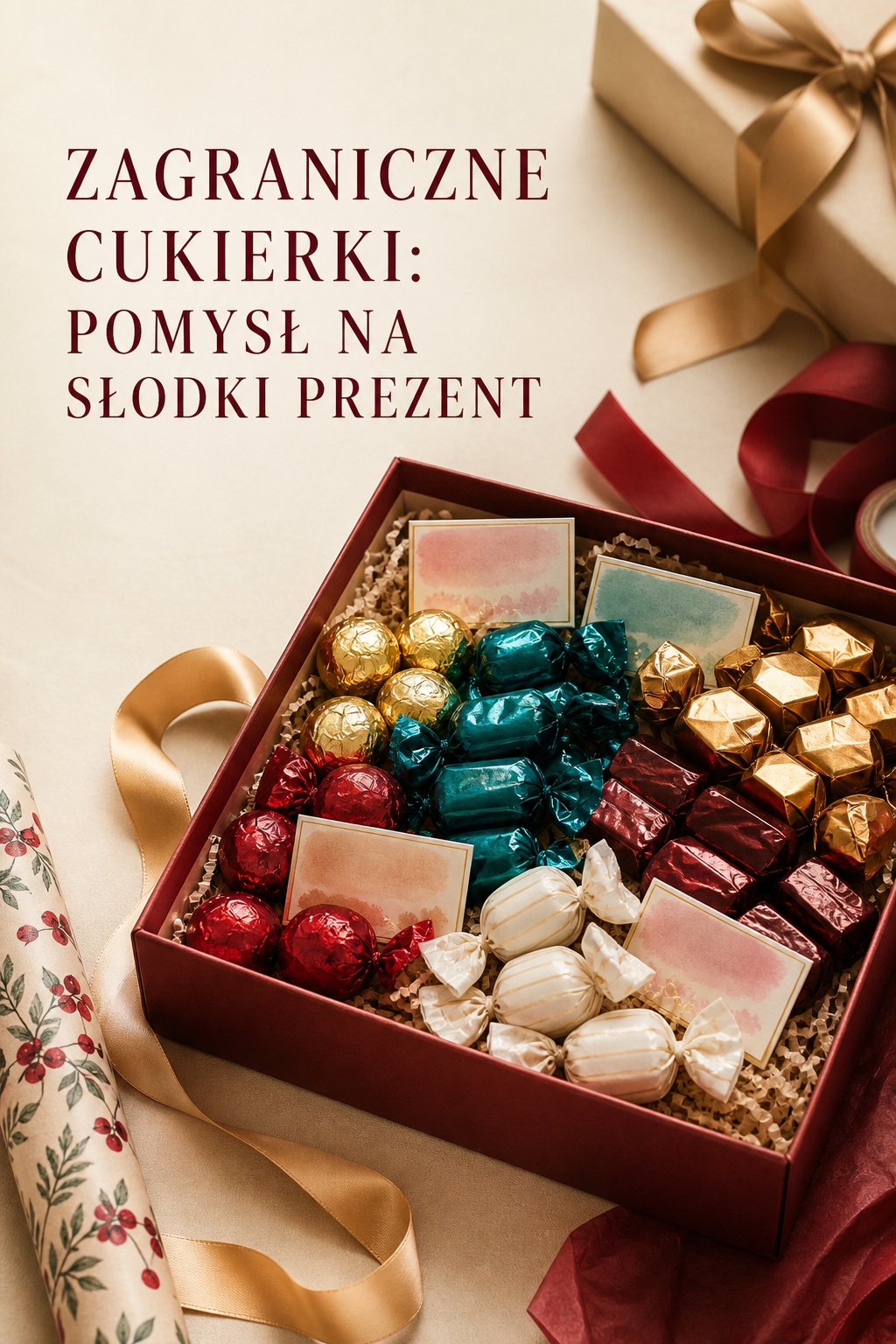 Zagraniczne cukierki na prezent Zagraniczne cukierki w eleganckim pudełku prezentowym