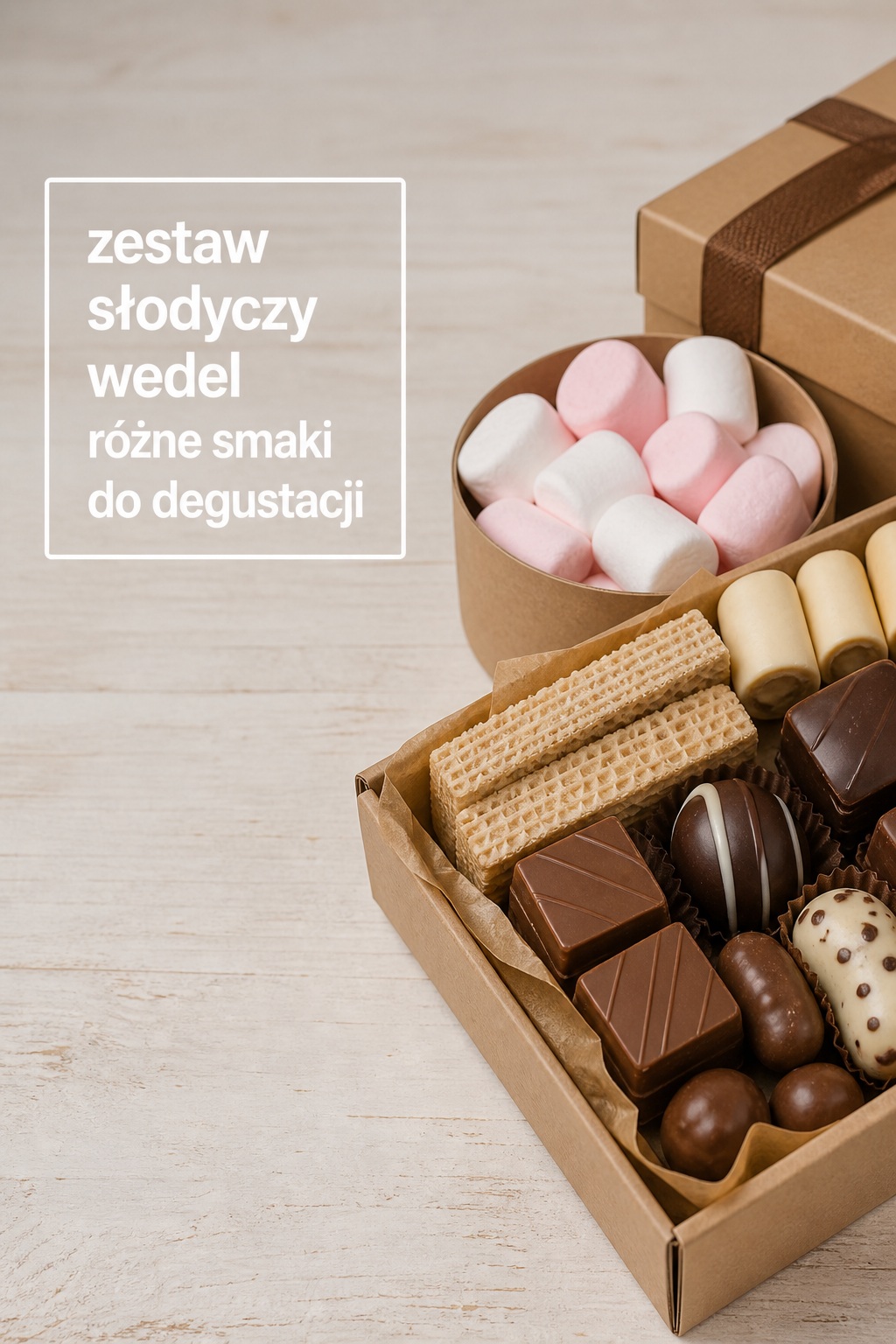 zestaw słodyczy wedel z różnymi smakami do degustacji