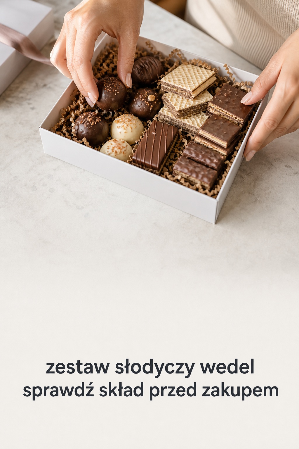 zestaw słodyczy wedel przygotowany do sprawdzenia składu