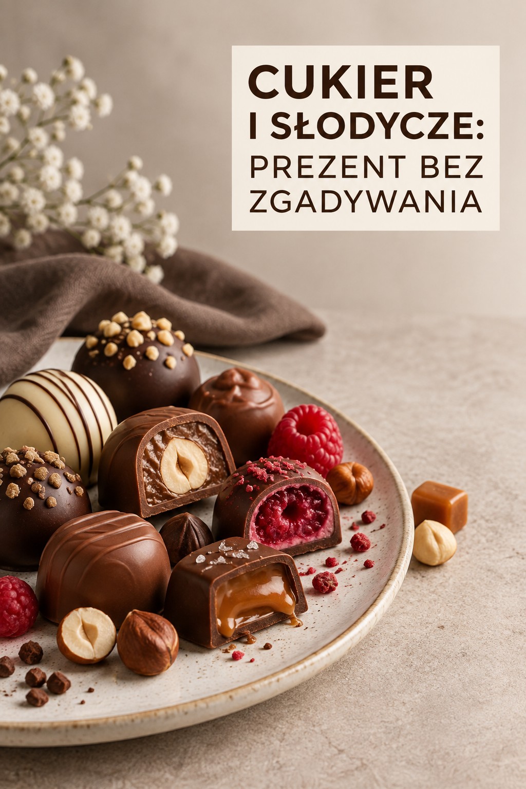 cukier i słodycze: praliny z orzechami na prezent