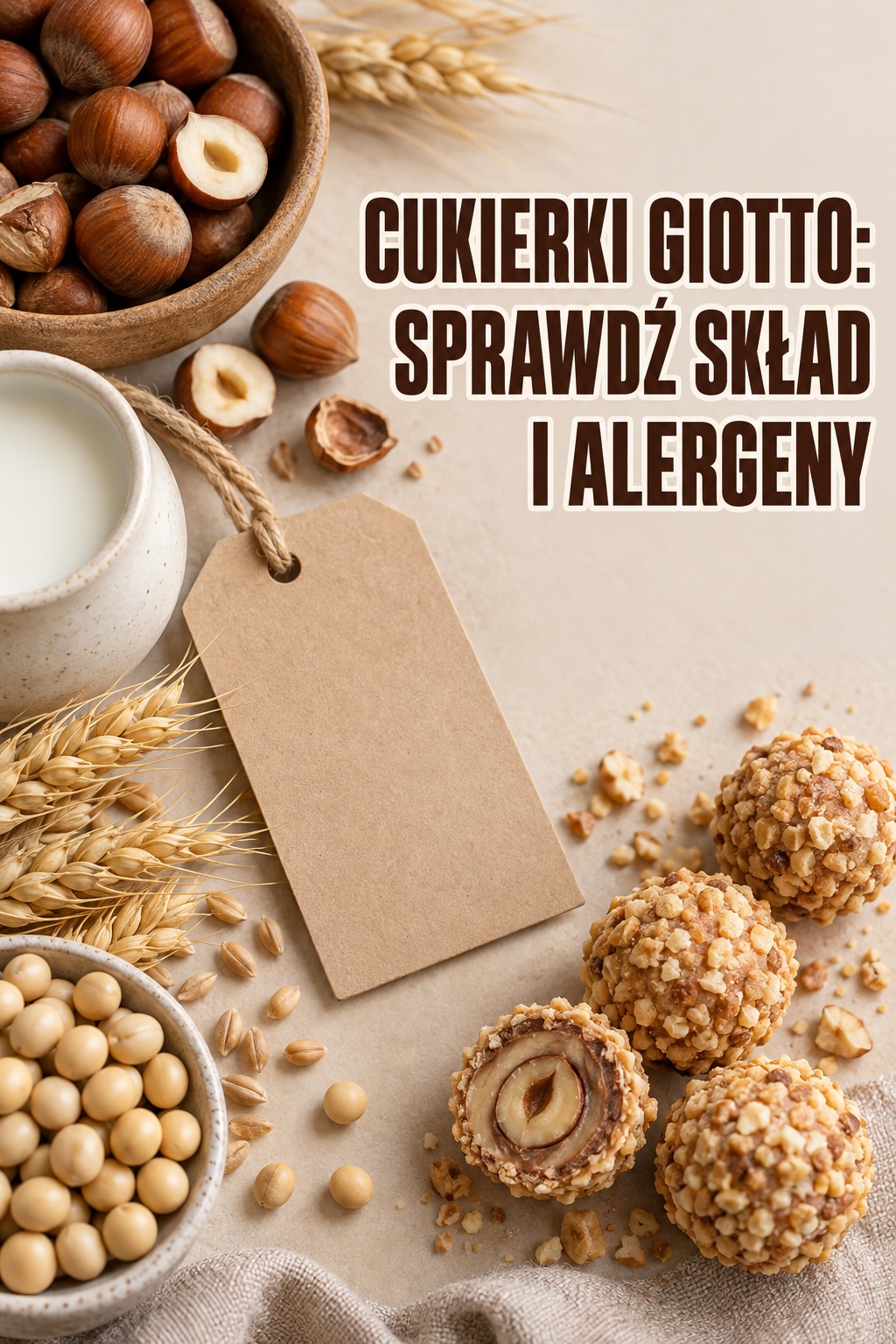 Cukierki Giotto, skład i alergeny cukierki Giotto przy etykiecie i składnikach wymagających sprawdzenia