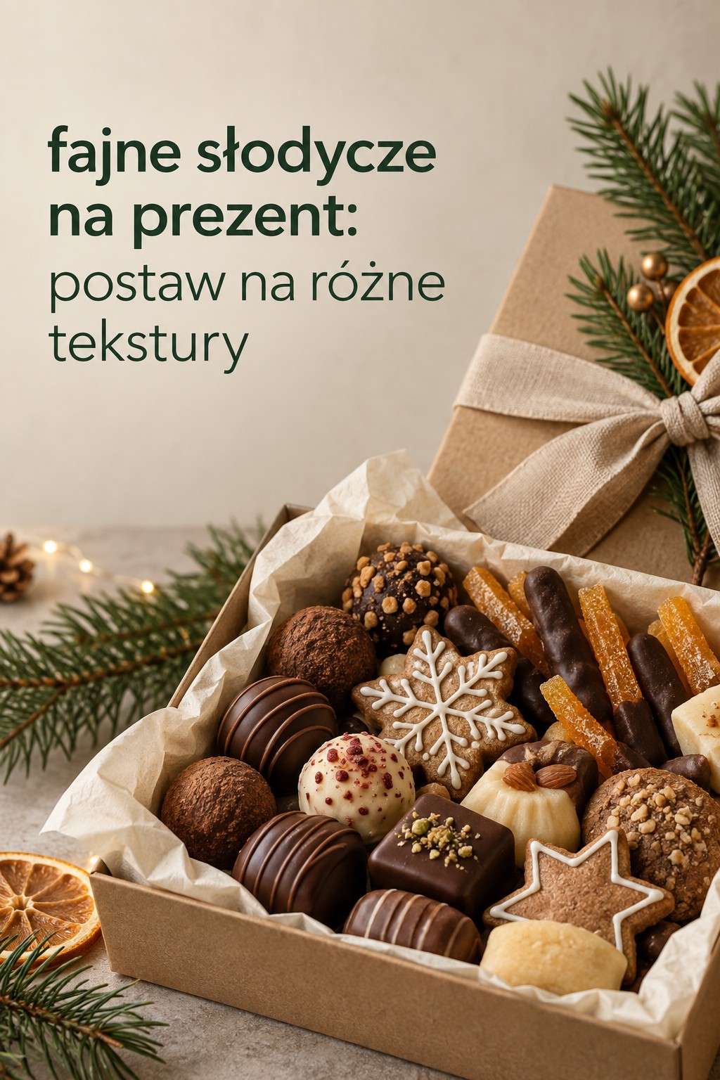 Fajne słodycze na prezent tekstury fajne słodycze na prezent: praliny ciastka i marcepan
