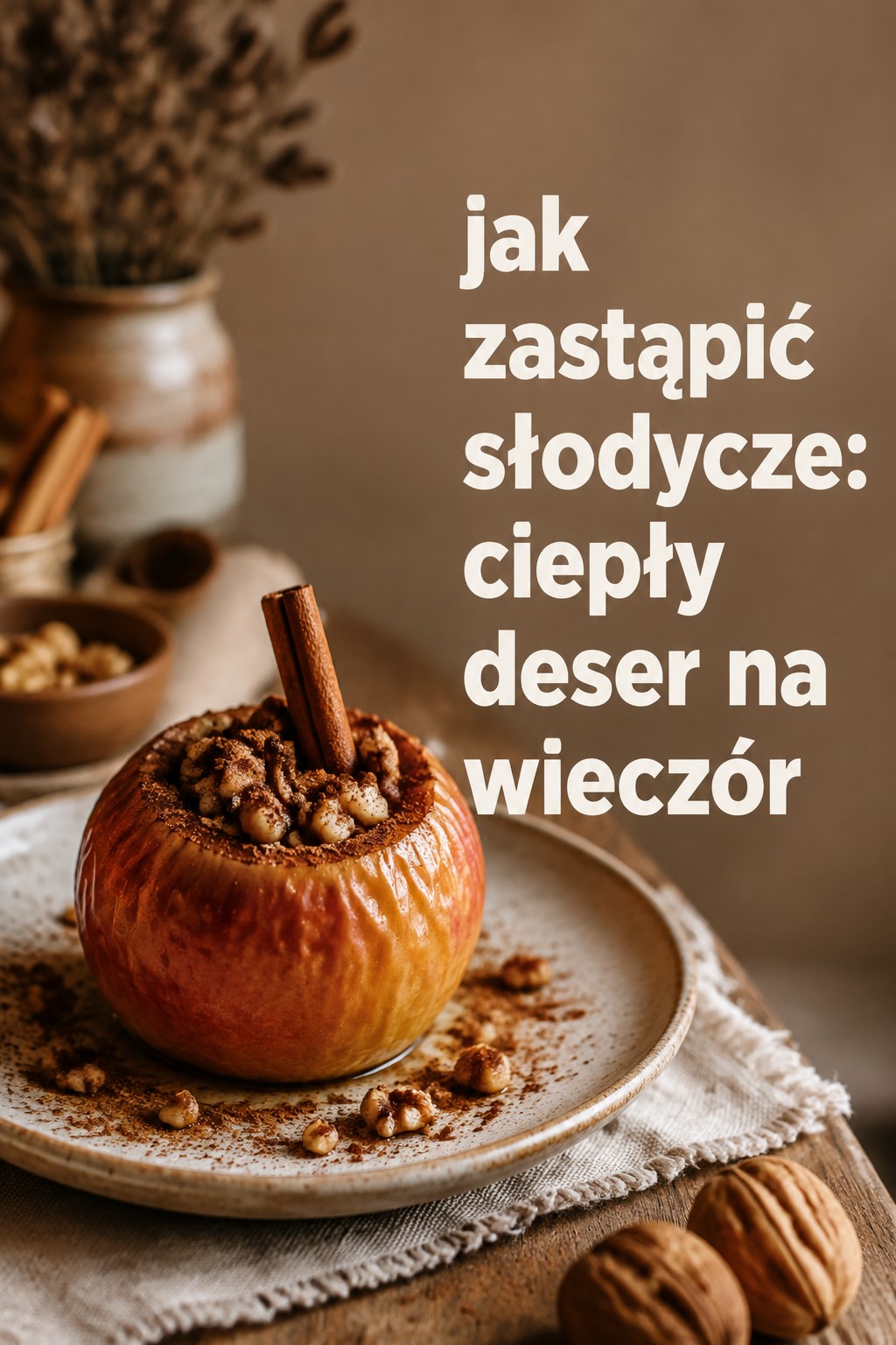Jak zastąpić słodycze pieczonym jabłkiem Jak zastąpić słodycze: pieczone jabłko z cynamonem i orzechami
