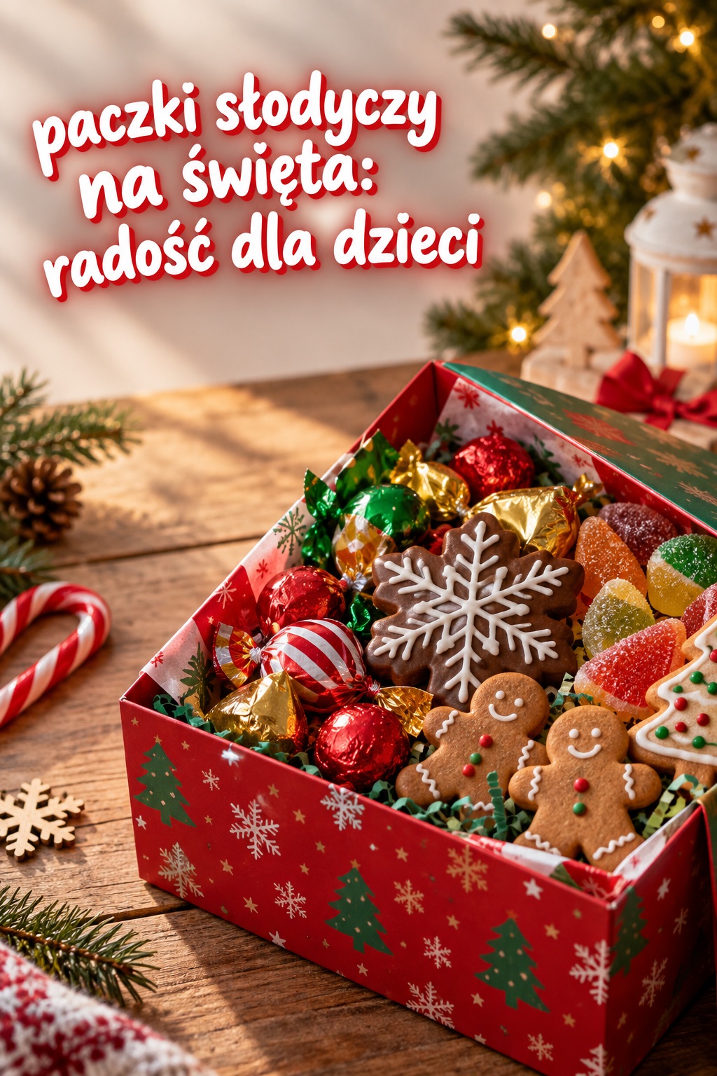 Paczki słodyczy na święta, pakowanie paczki słodyczy na święta, bezpiecznie zapakowane pudełko