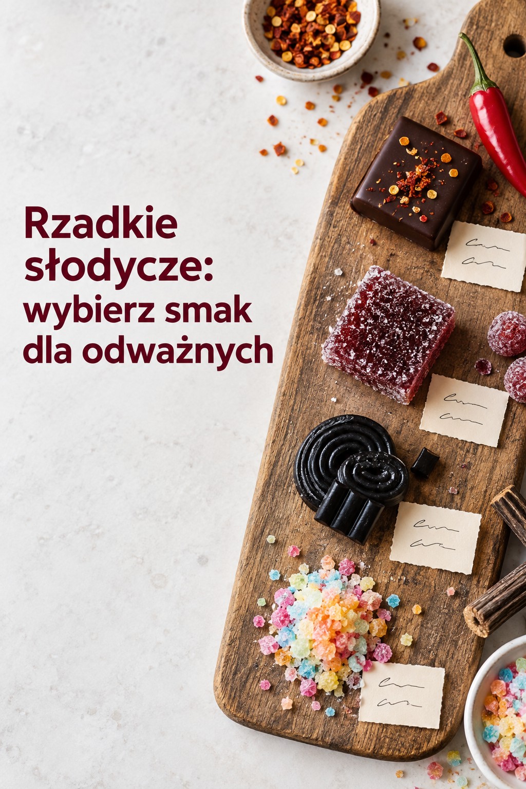 Rzadkie słodycze odważne smaki Rzadkie słodycze o odważnych kwaśnych ostrych i lukrecjowych smakach
