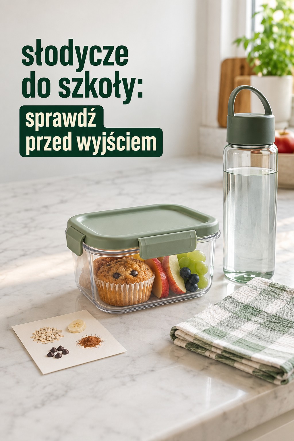 Słodycze do szkoły: kontrola lunchboxa słodycze do szkoły i kontrola lunchboxa przed wyjściem