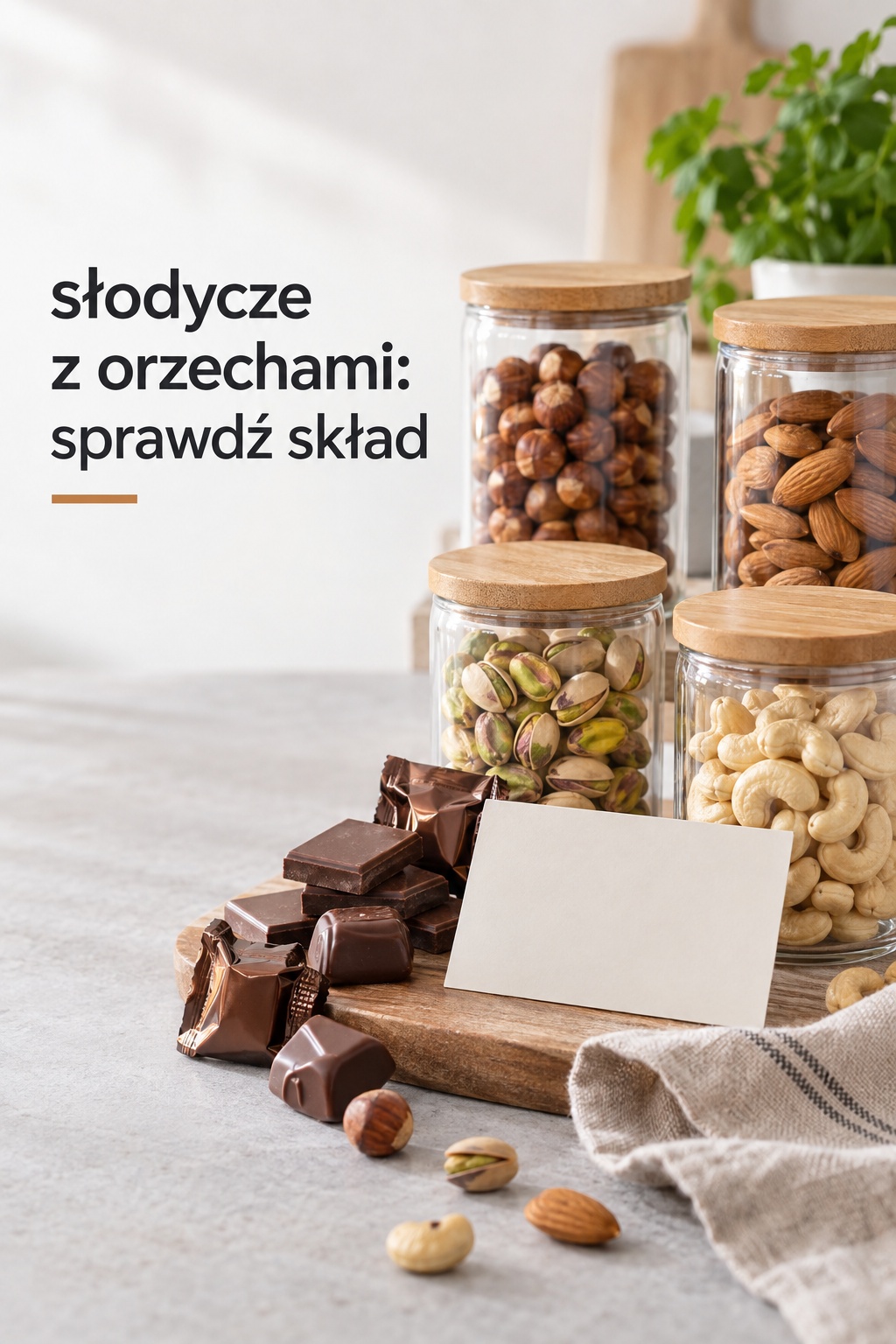 Słodycze z orzechami: skład Słodycze z orzechami i składniki do sprawdzania etykiety