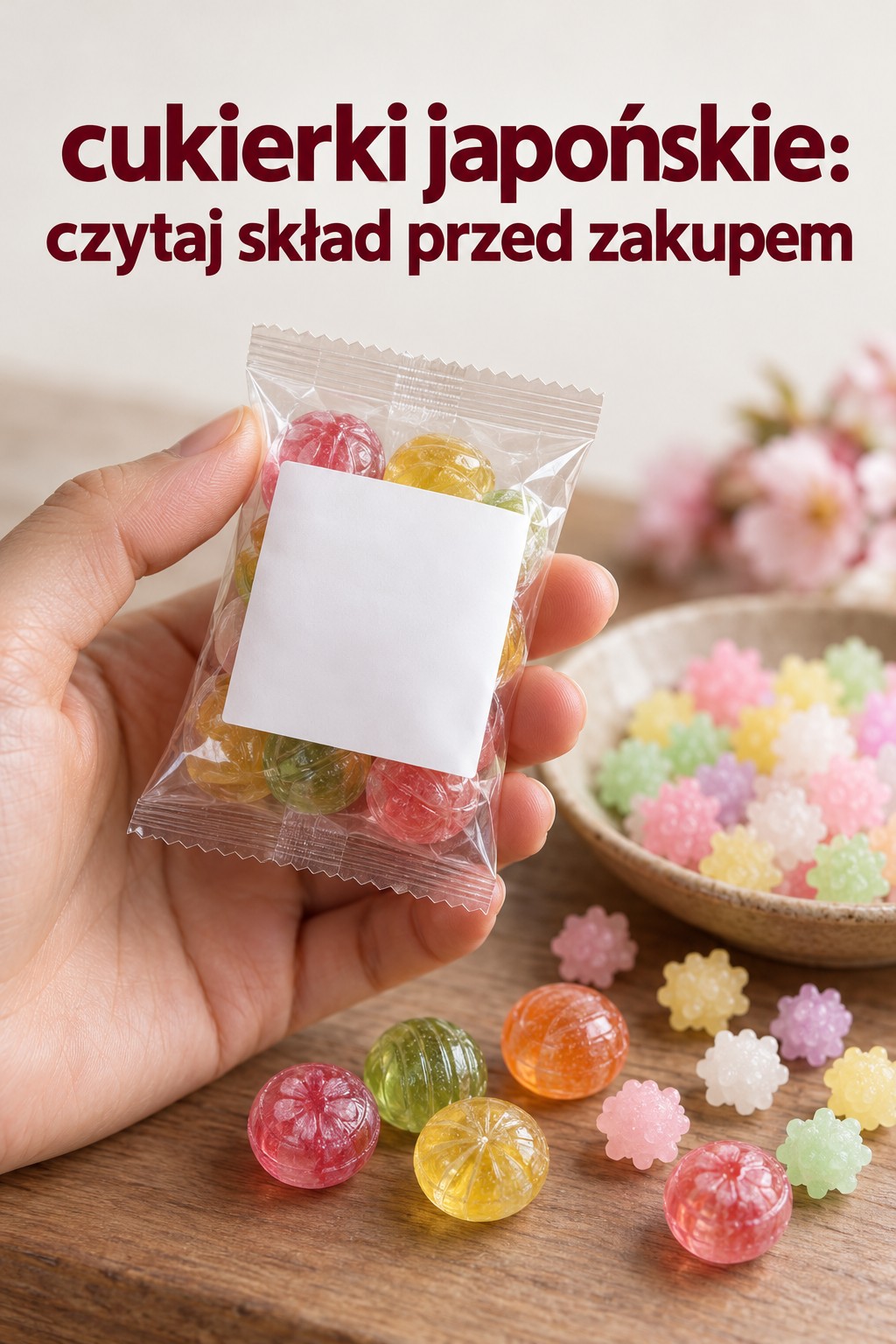 Cukierki japońskie: czytaj skład Cukierki japońskie przy sprawdzaniu składu na opakowaniu