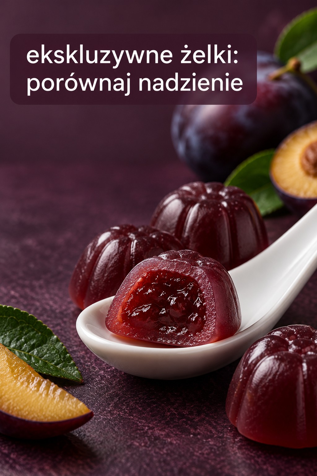 Ekskluzywne żelki z nadzieniem ekskluzywne żelki z widocznym płynnym nadzieniem w przekroju