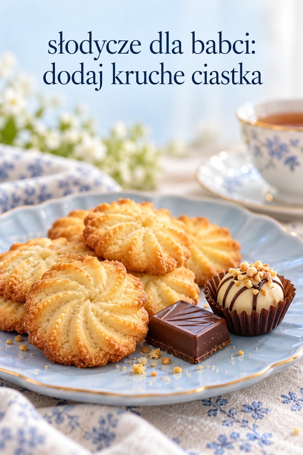 Słodycze dla babci: kruche maślane ciastka i praliny
