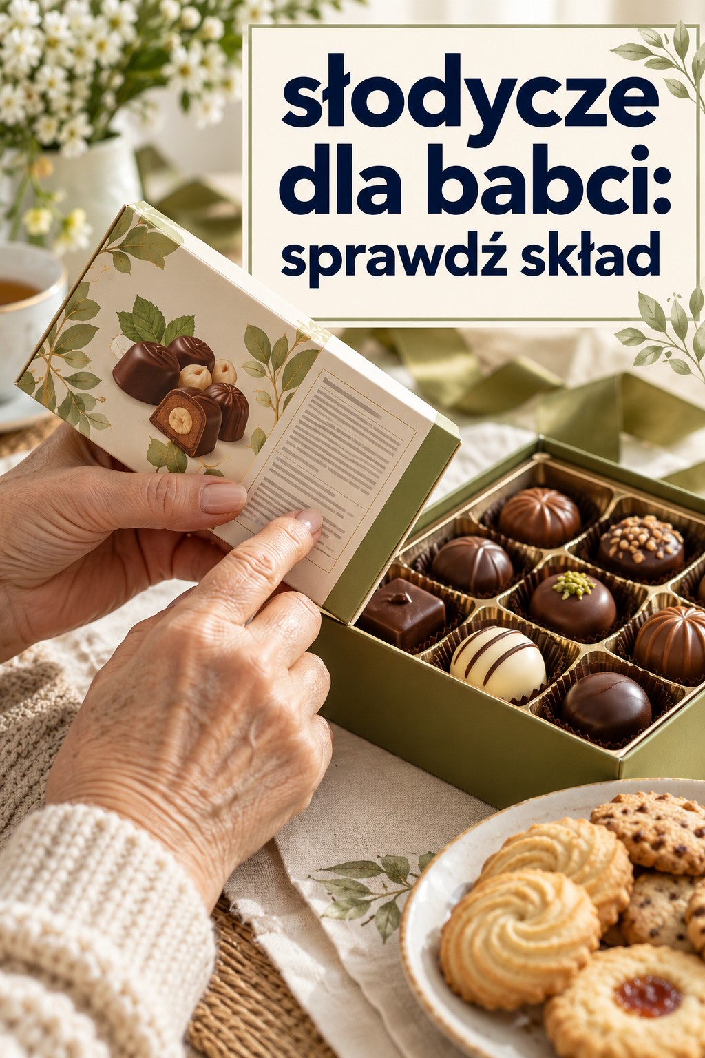 Słodycze dla babci: sprawdzanie składu pralinek i ciastek