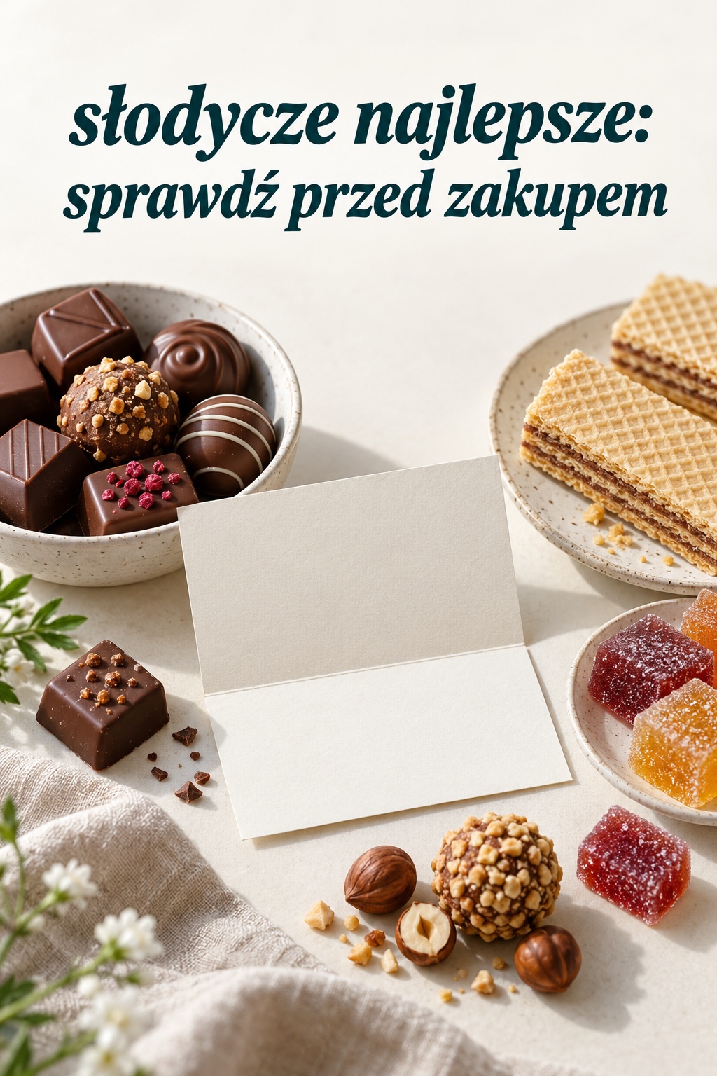 Słodycze najlepsze: sprawdź etykietę Słodycze najlepsze: praliny, wafle i galaretki przy pustej karcie składu